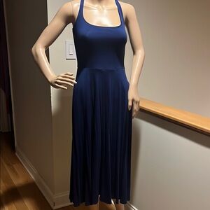 Elegant Blue Halter Dress